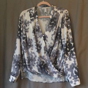 Blue long sleeve blouse H&M Sz 12